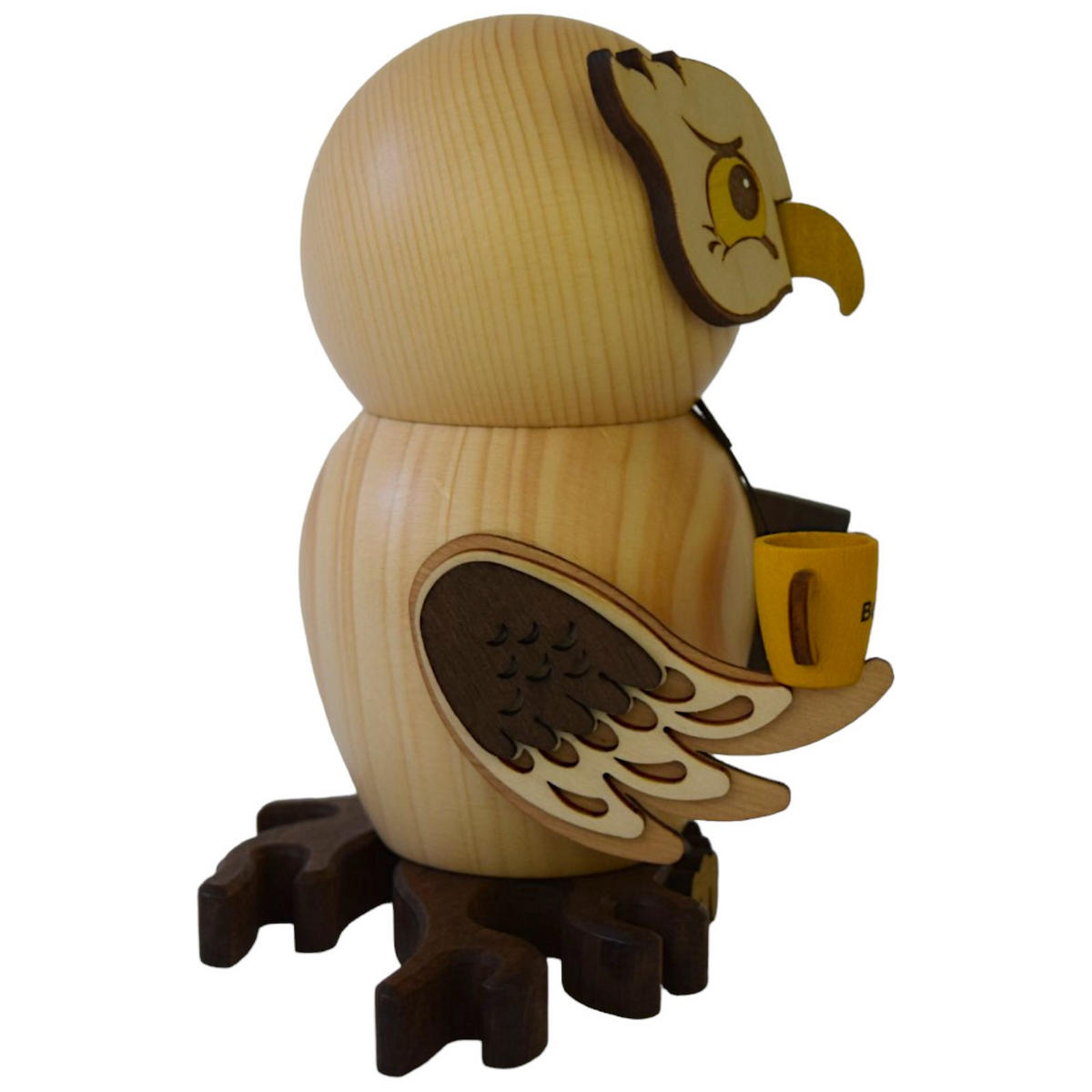 RAUCHFIGUR Eule Chef 15 cm - Multicolor, Holz (10/15/10cm)