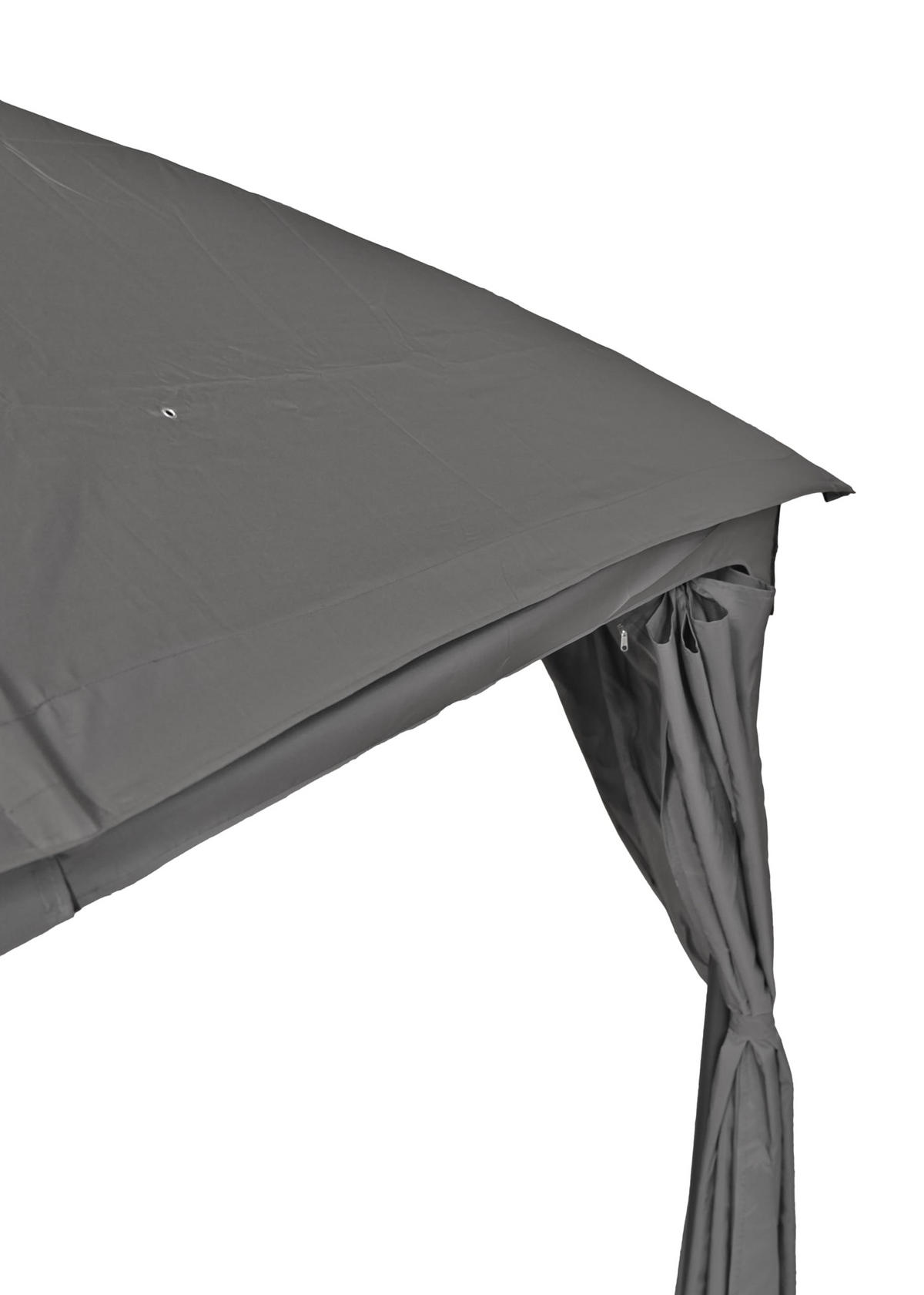 PAVILLON Dublin Schwarz Polyester Gartenpavillon Gartenlaube - Schwarz, Kunststoff (360/270/300cm) - DELUKE