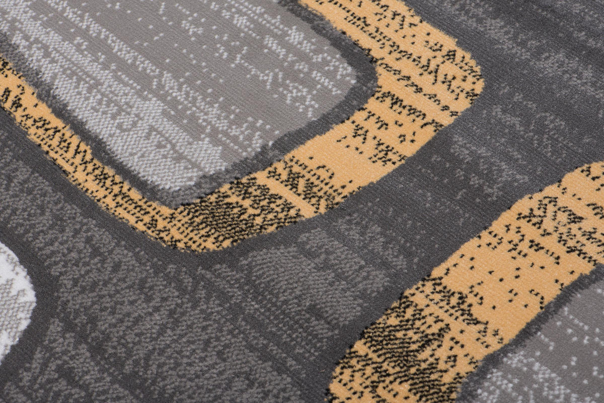 TEPPICH MAYA Gelb Meliert Figuren 200/300 cm - Gelb, Textil (200/300cm) - Tapiso