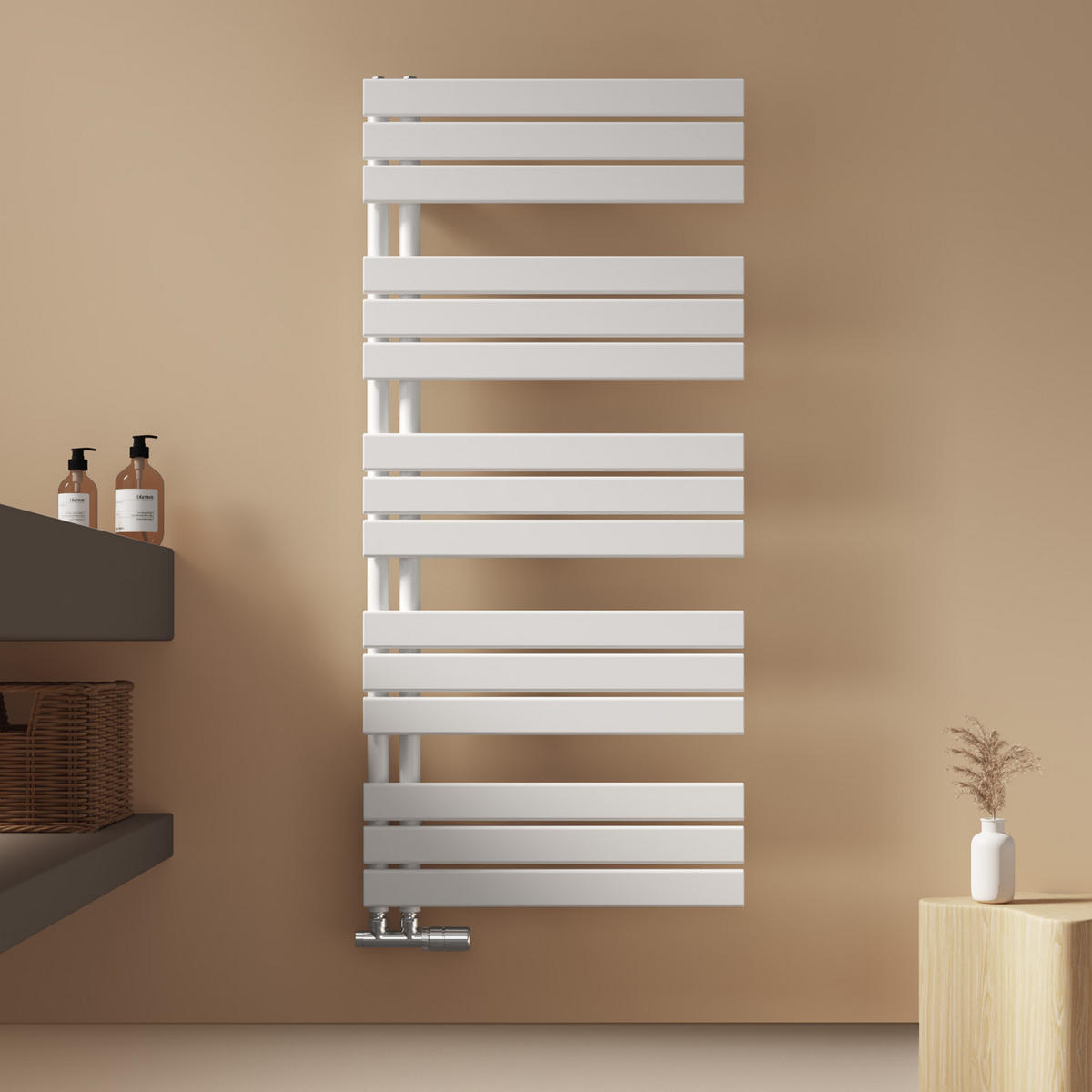 HEIZKÖRPER wasserführend Weiß 132/60/5,9 cm - Weiß, Metall (60/132/5.9cm) - EMKE