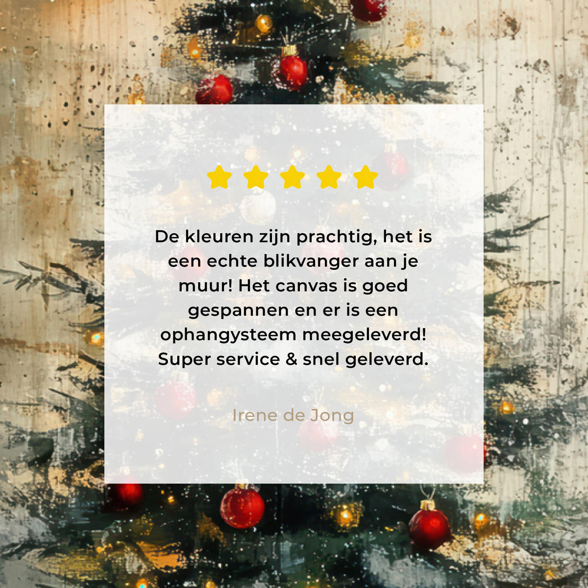 LEINWANDBILD Weihnachtsbaum - Vintage - Weihnachten - Geschenk Deko Schlafzimmer 30x20 cm - Rostfarben, Textil (30/20cm) - MuchoWow