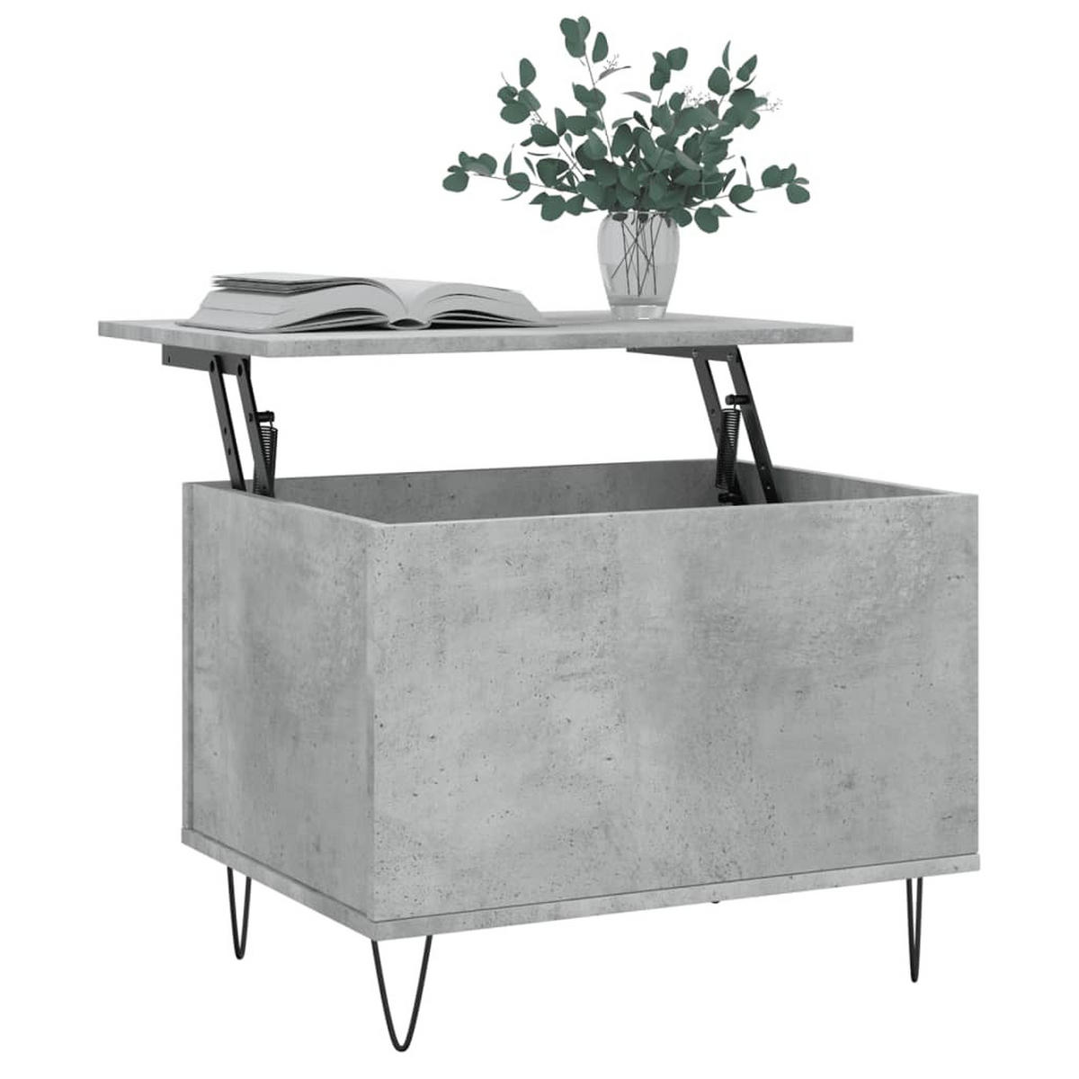 COUCHTISCH Betongrau 60x44,5x45 cm Holzwerkstoff - Grau, Holzwerkstoff (60/44.5/45cm) - furnicato