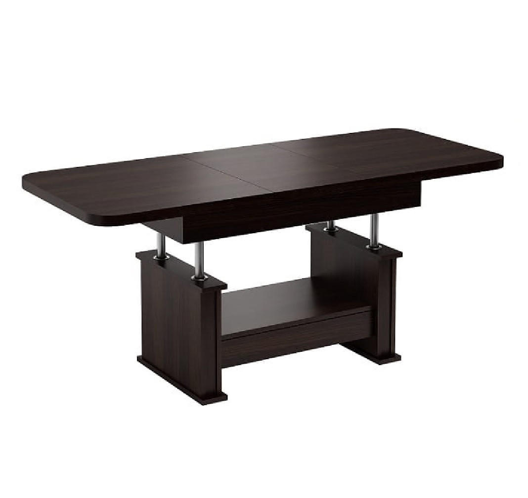 COUCHTISCH rechteckig Walnuss Wenge ausziehbar höhenverstellbar - Walnussfarben, Holzwerkstoff (70/120/60cm) - designimpex