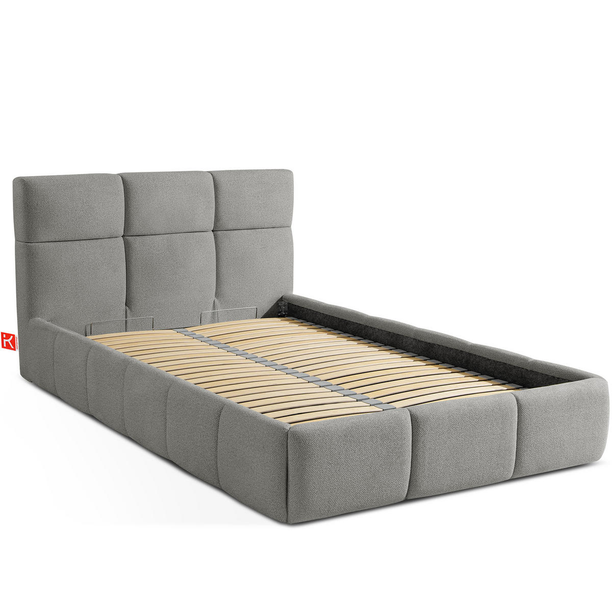 POLSTERBETT ALTOS Einzelbett, grau - Grau, Holz/Holzwerkstoff (120/200cm) - KONSIMO®