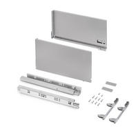AUSSENSCHUBLADE Vertex 3D 60Kg Schublade Höhe 242mm, Tiefe 450mm, Stahl, Silvergrau - Silberfarben, Metall (34/6/48cm) - EMUCA