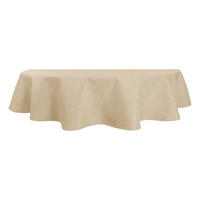 TISCHDECKE Leinenoptik 135/180 cm oval Ecru - Ecru, Textil (135/180cm) - TiborTex