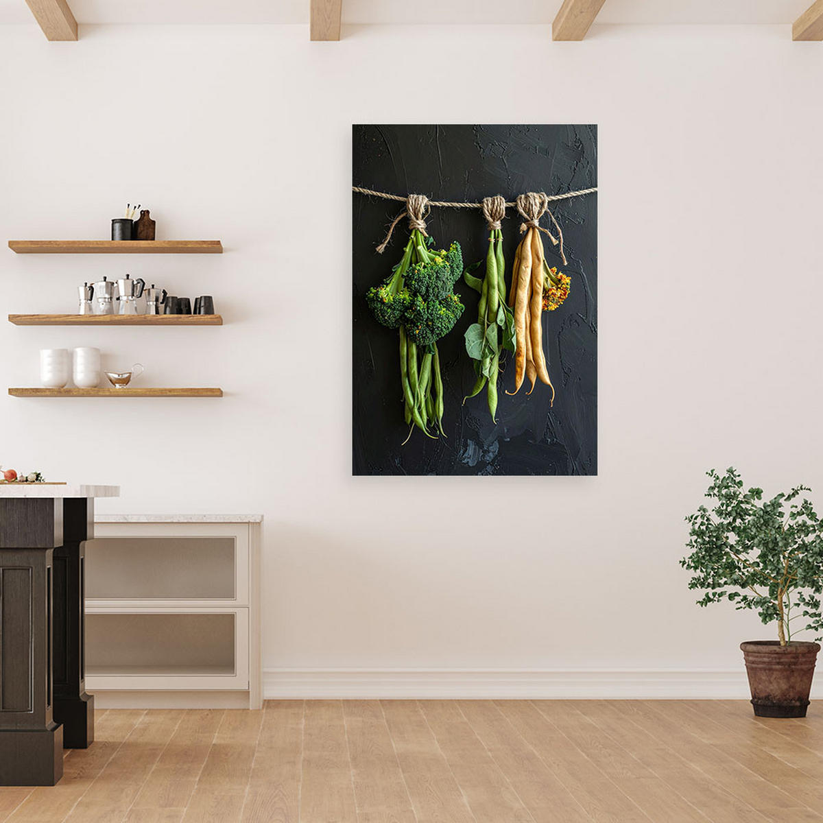 LEINWANDBILD Essen & Trinken 70x100cm - Beige, Textil (70/100cm) - Feeby