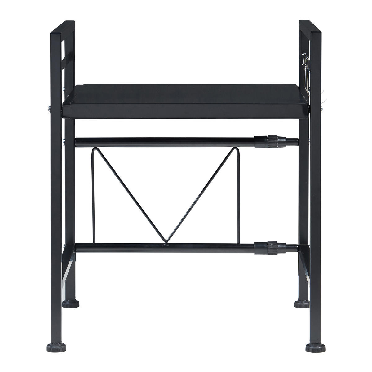 MIKROWELLENREGAL Sorsele - Schwarz, Metall (63/47.5/32cm) - [en.casa]
