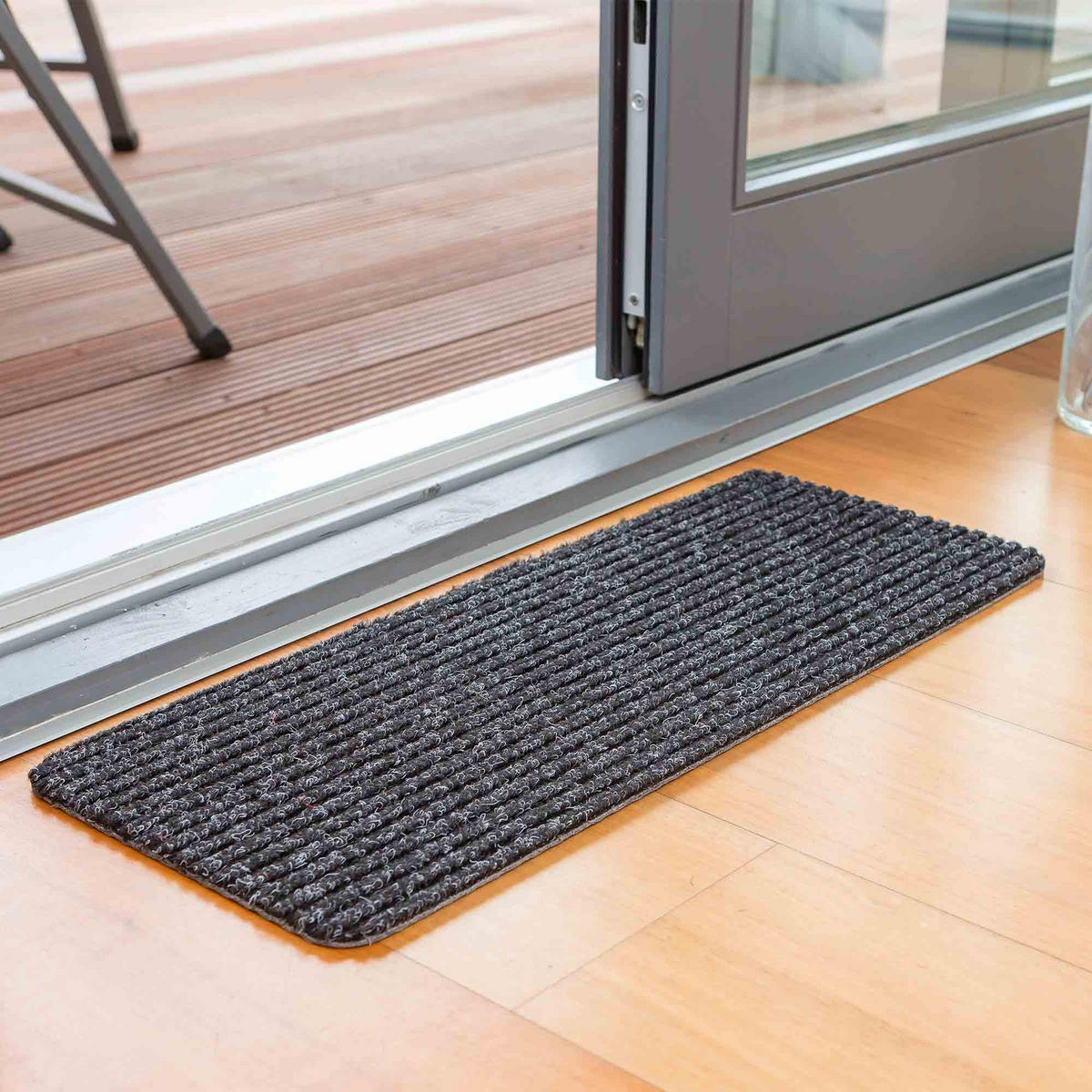 FUSSMATTE INNEN RIB LINE MINI - Anthrazit, Textil (25/60cm) - Astra