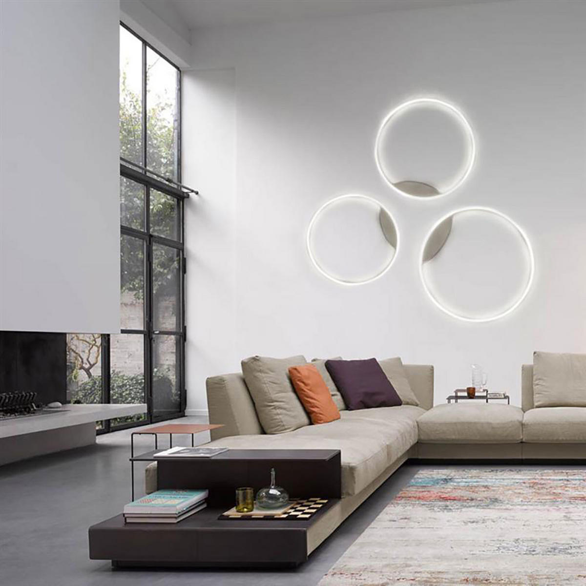 LED-WAND-/DECKENLAMPE Ring Weiß Ø 100cm - Weiß, Metall (100/100/5.5cm) - s.luce