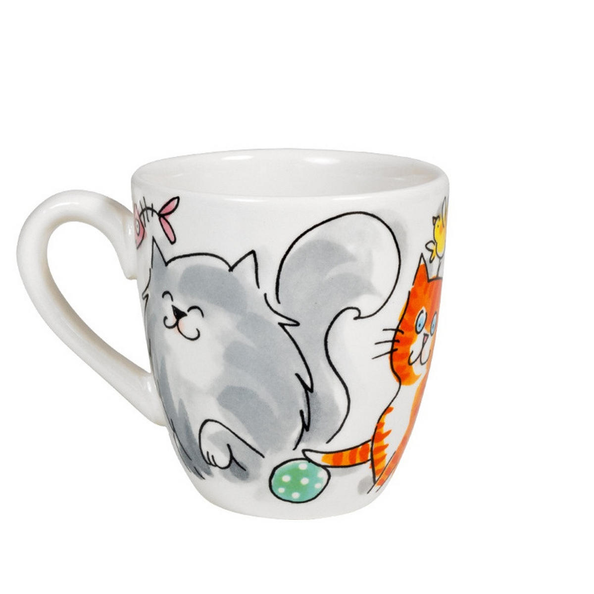 MINI-BECHER Katzen in Bunt - 200 ml - Multicolor, Keramik (0.2L) - Blond Amsterdam