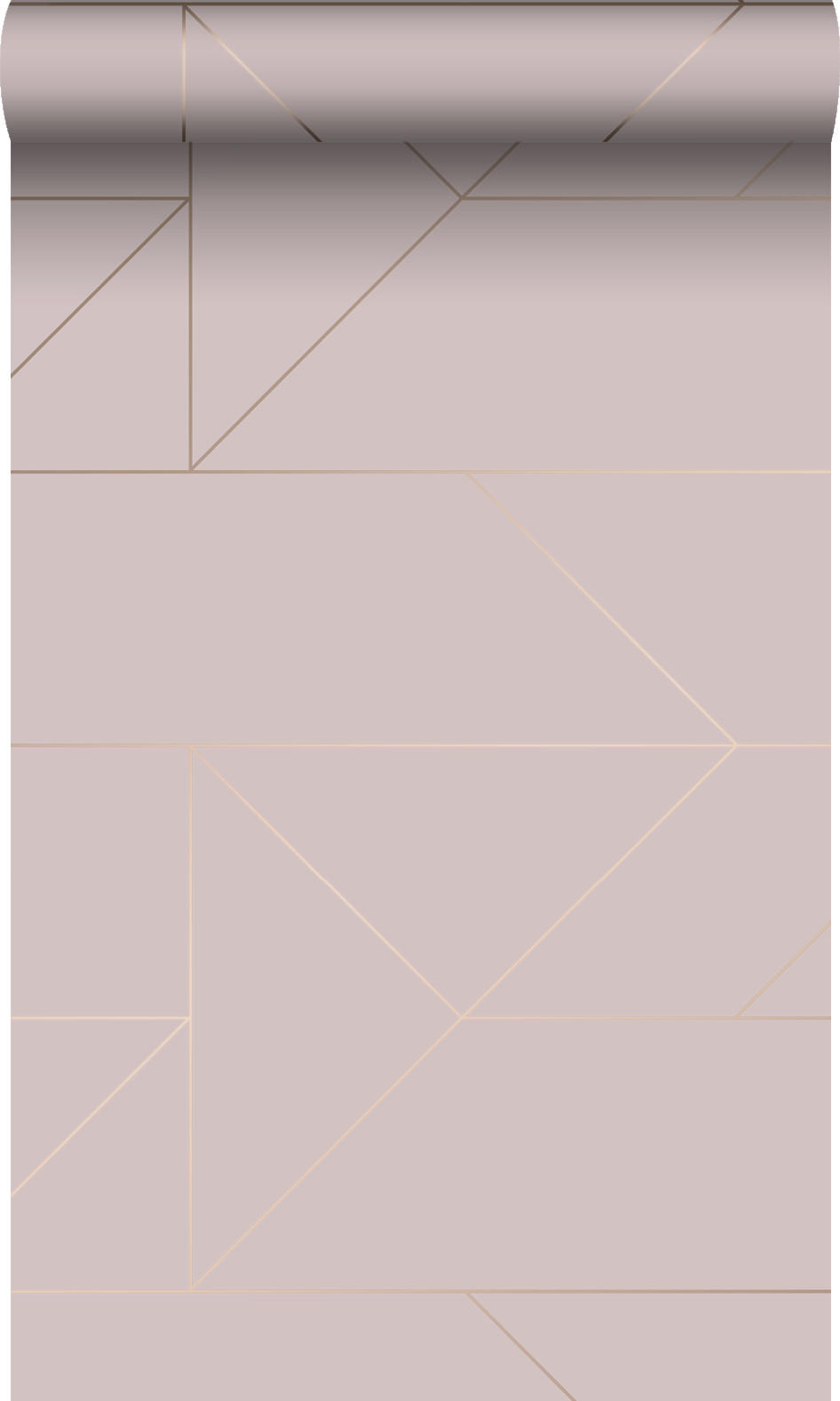TAPETE grafische Linien 53 cm x 10.05 m - Pink, Papier (53/1000cm) - Origin Wallcoverings