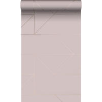 TAPETE grafische Linien 53 cm x 10.05 m - Pink, Papier (53/1000cm) - Origin Wallcoverings