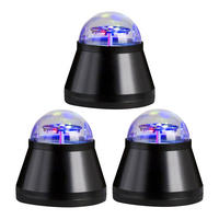 LED DEKOLEUCHTE Kunststoff Schwarz 3er Set - Schwarz, Kunststoff (10/10/10.5cm)