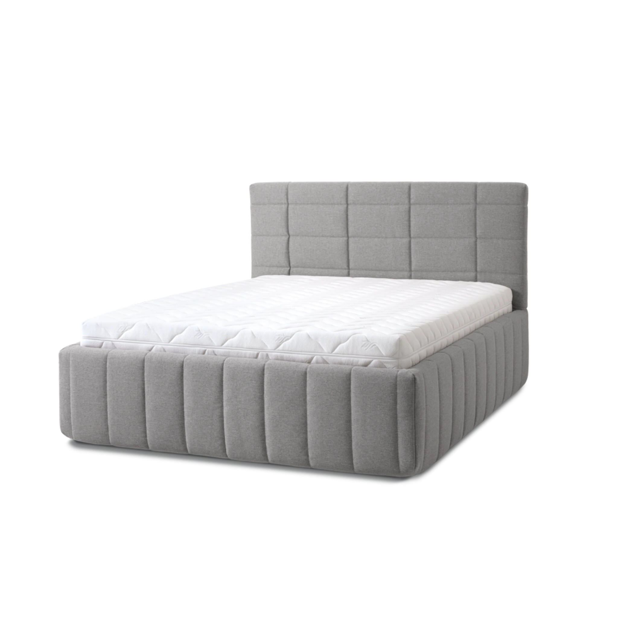 POLSTERBETT Reta Grande 180x200 in Siena Gray - Grau, Holz (180/200cm) - Letti Moderni