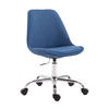 BÜROSTUHL Toulon, Stoff Blau - Blau, Textil/Metall (48/52/54cm) - TPFLiving