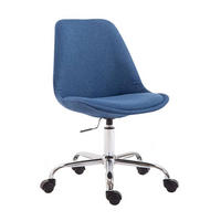 BÜROSTUHL Toulon, Stoff Blau - Blau, Textil/Metall (48/52/54cm) - TPFLiving