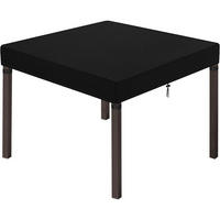 SCHUTZHÜLLE für Gartentisch Quadratisch 90 x 90 x 15 cm Schwarz - Schwarz, Textil (90/10/90cm)