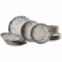 TELLER-SET Todi blau 18er Set - Blau, Keramik (2/2/2cm) - Ritzenhoff Breker