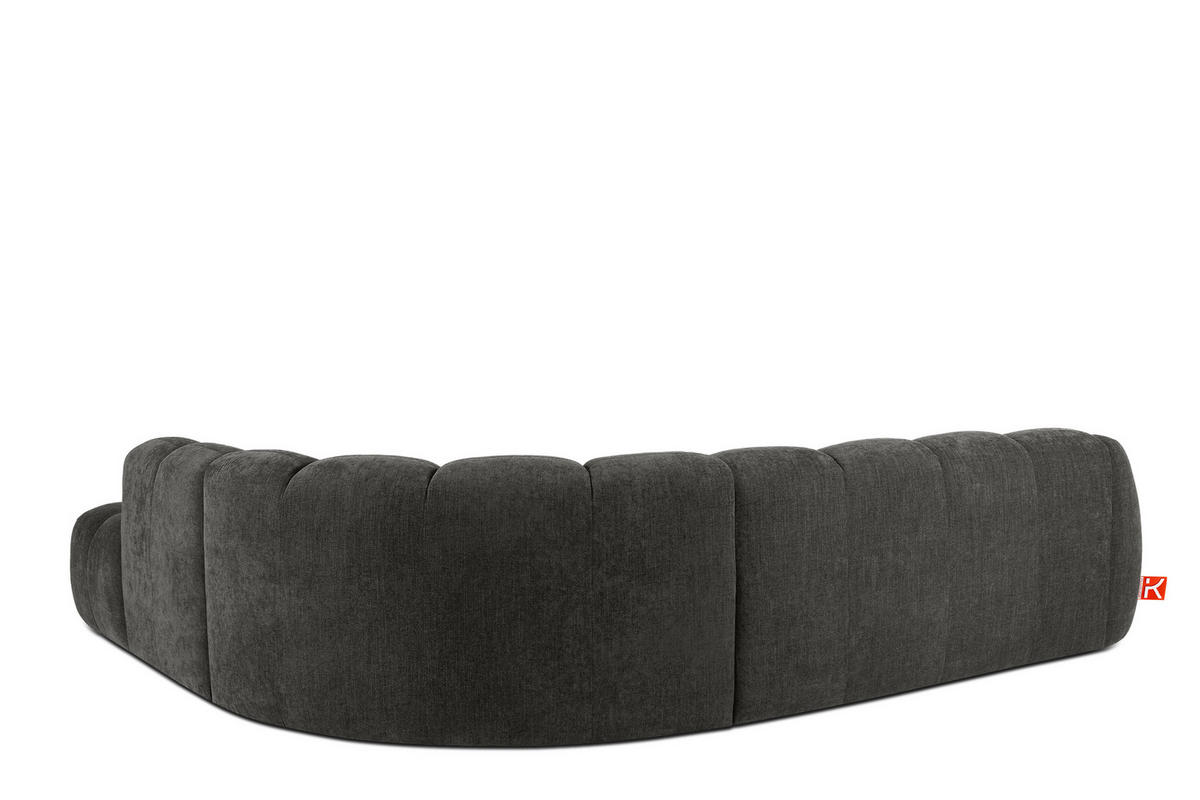 ECKSOFA RECHTS FLAVA, Graphitfarben - Graphitfarben, Holz/Holzwerkstoff (310/274cm) - KONSIMO®