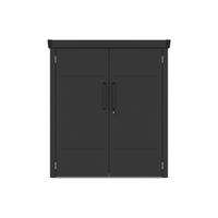 GARTENSCHRANK - 130 cm x 83 cm - metall - anthrazitgrau Norisa - Anthrazit, Metall (130/141/83cm) - Vente-Unique