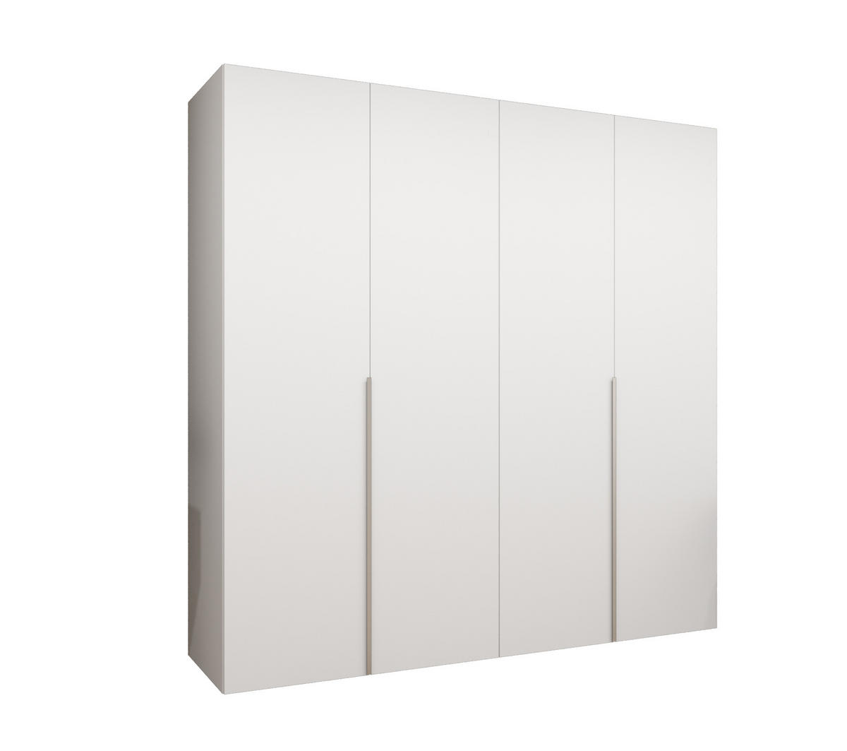 DREHTÜRENSCHRANK 202/200/52 4-türig - Kaschmir/Weiß, Holz (200/202/52cm) - Abiks Möbel