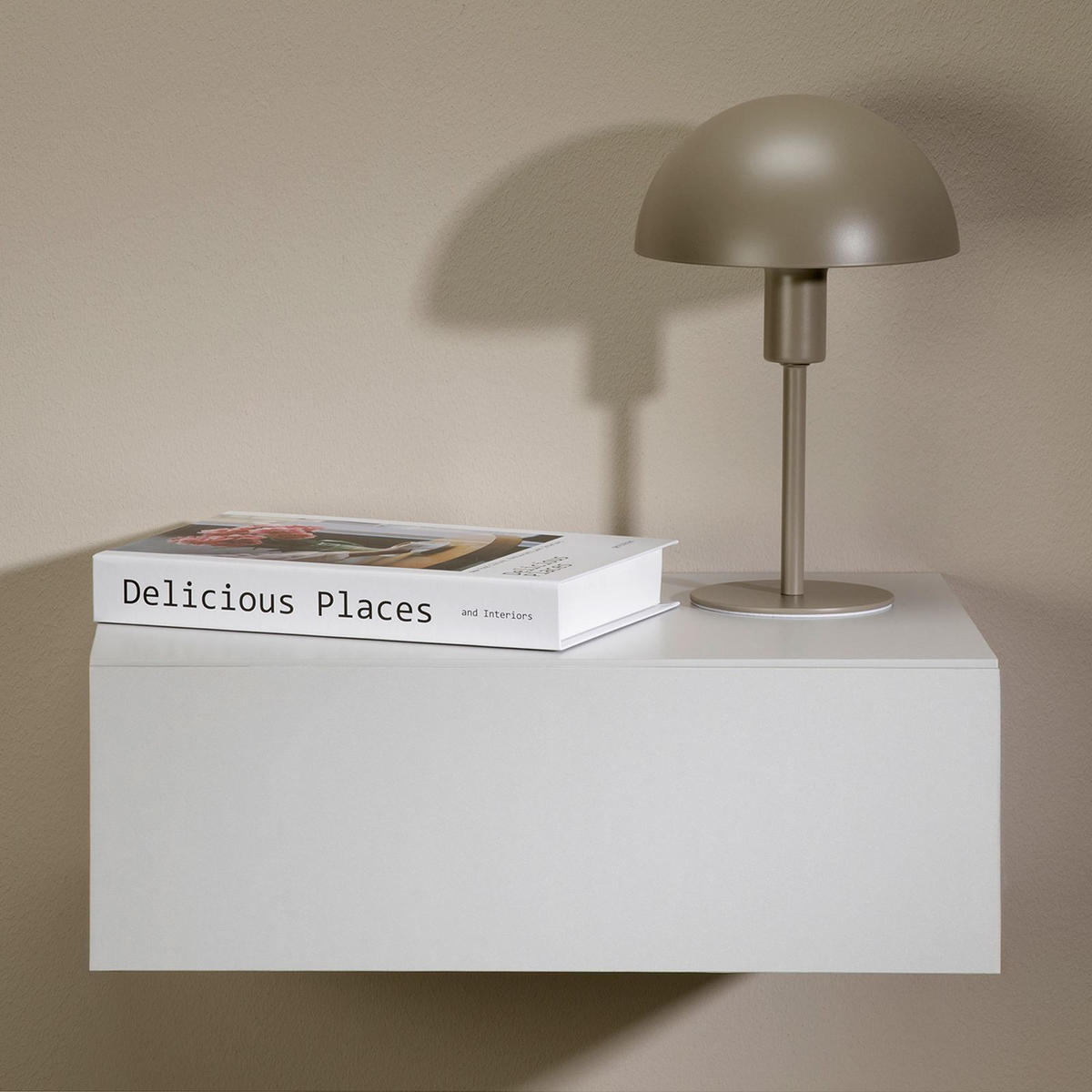 NACHTTISCH ANNE hängend - Hellgrau, Holzwerkstoff (42/14/30cm) - CARO-Möbel