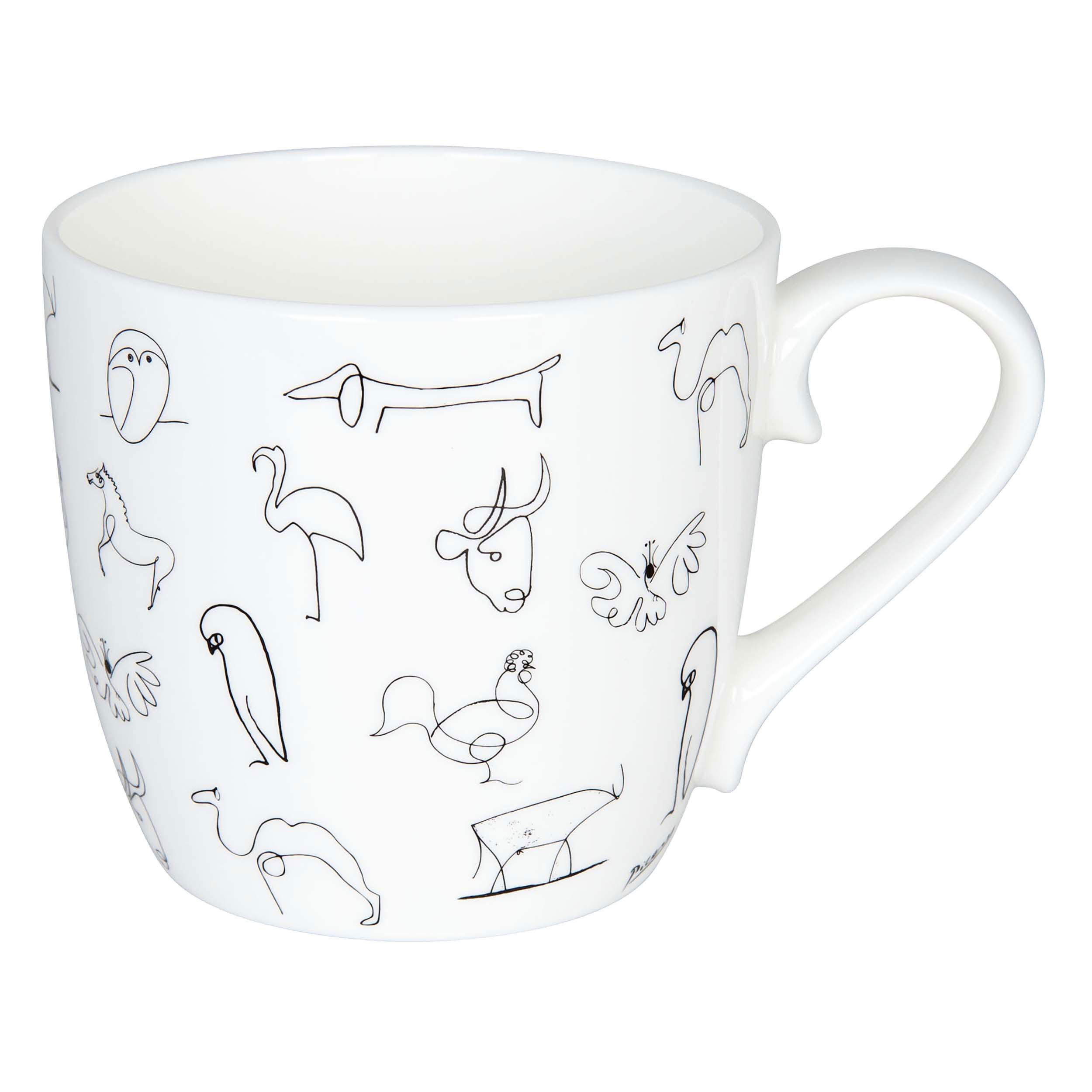 KAFFEEBECHER Picasso Animaux - Naturfarben, Keramik (0.43L) - Könitz