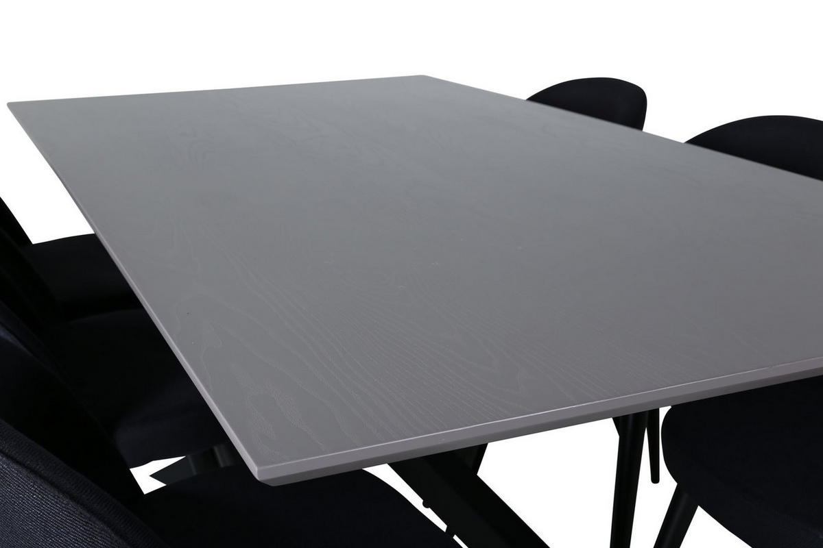 TISCHGRUPPE Schwarz - Schwarz, Holzwerkstoff (90/76/190cm) - ebuy24