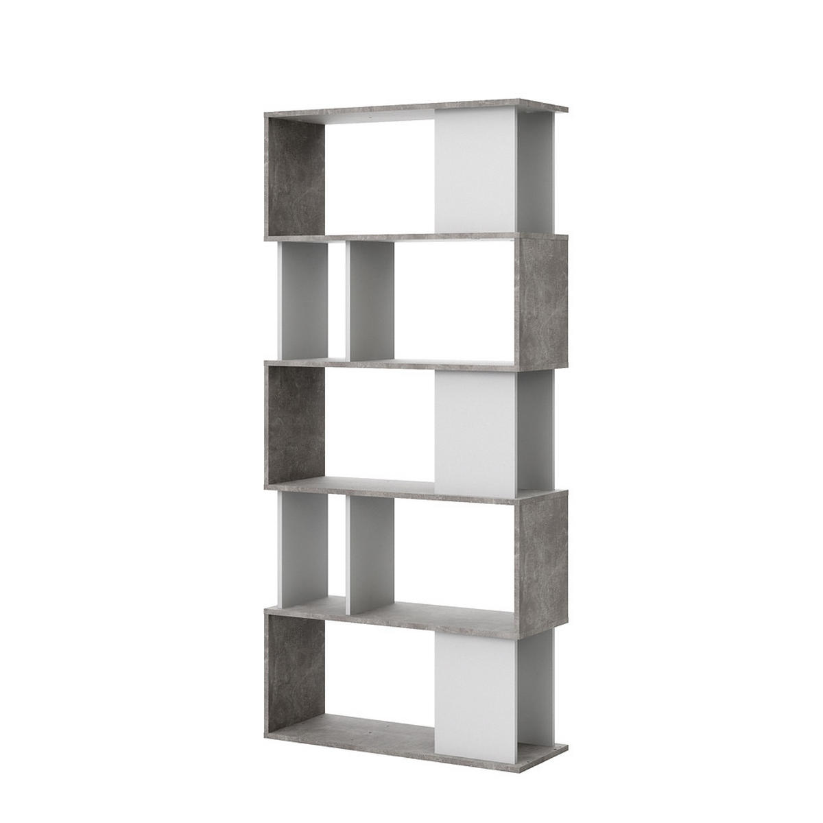 REGAL Beton Dekor - Grau, Holzwerkstoff (80/174/30cm) - ebuy24