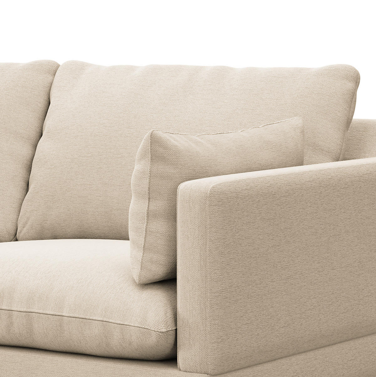 2-SITZER SOFA - Webstoff - Beige, Textil (162/83/85cm) - home24