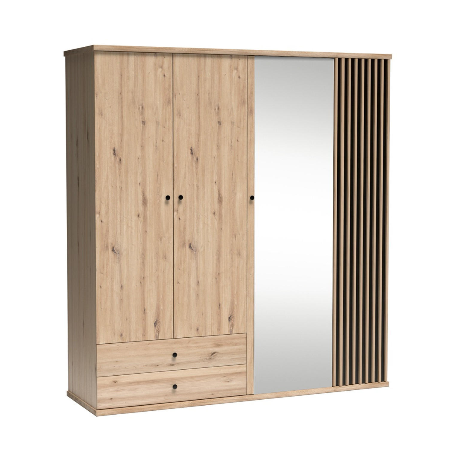 Koseto Kleiderschrank Eiche Artisan 200x213x60 cm