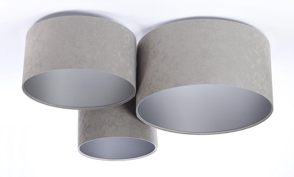 LAMPENSCHIRM Grau 75/34 cm - Silberfarben, Kunststoff (75/75/34cm) - KUNSTLOFT