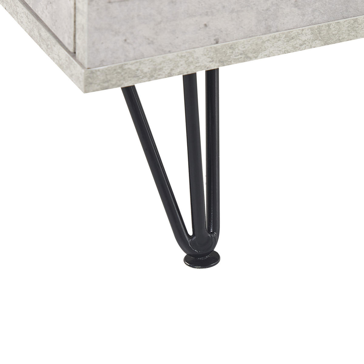 TV-MÖBEL Grau, Schwarz HALSTON 40/120/46 cm - Grau, Holzwerkstoff (120/46/40cm) - Beliani