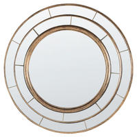 WANDSPIEGEL gold rund 40 cm Belchite - Goldfarben, Kunststoff (40/40/4cm) - Beliani