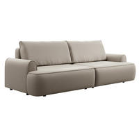 SCHLAFSOFA mit Bettkasten Mareno, 250 cm, Samt, Beige - Beige, Holz (250/82/102cm) - Emporius