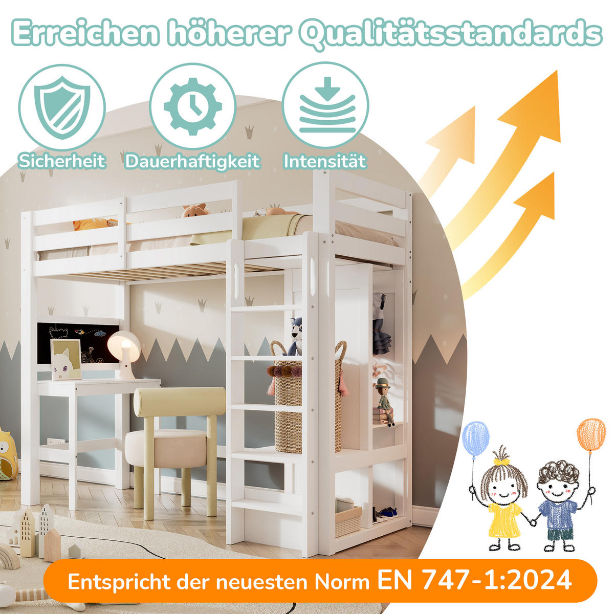 HOCHBETT 90/200 cm Weiß - Weiß, Holz - Raumix