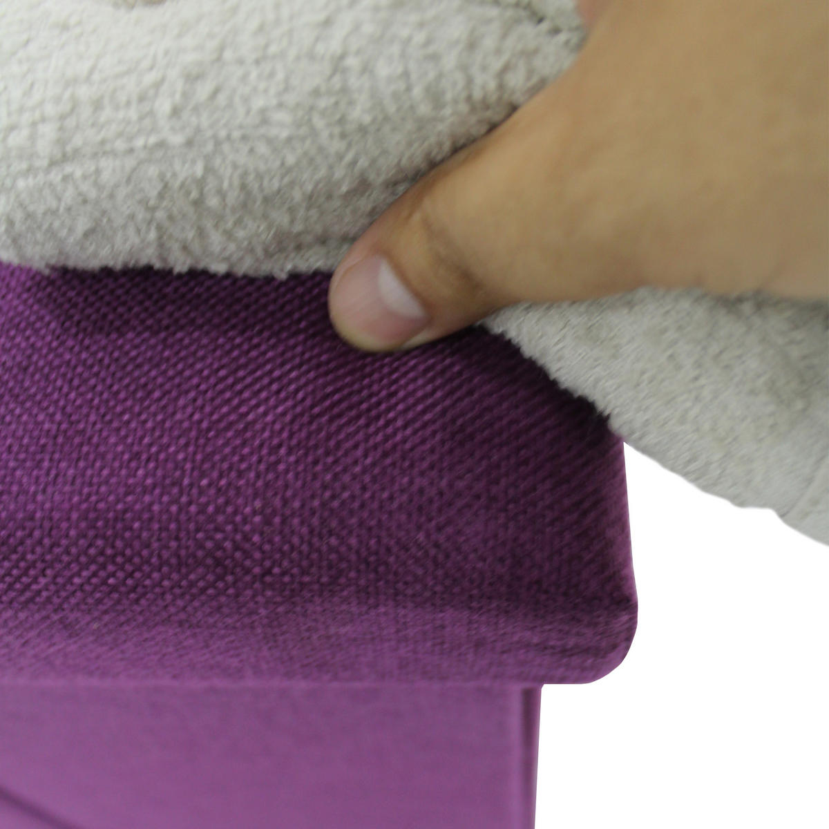 FUSSHOCKER Lila 38/76/38 cm - Lila, Textil (38/38/76cm) - Mobili Rebecca