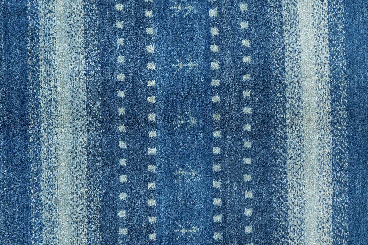 GABBEH-TEPPICH handgeknüpft Sonnat Blau 200/153 cm Schurwolle - Blau, Textil (153/200cm) - Looma