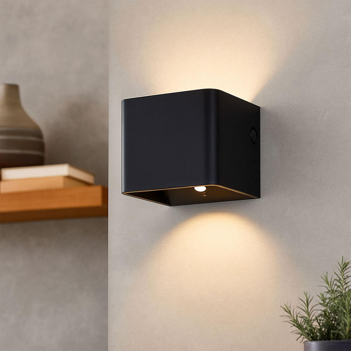 LED WANDLEUCHTE Veronika Schwarz - Schwarz, Metall (10.1/8/10.1cm) - Globo Lighting