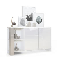SIDEBOARD Canto Sandgrau Hochglanz - Sandfarben, Holzwerkstoff (143/81/36cm) - Vladon