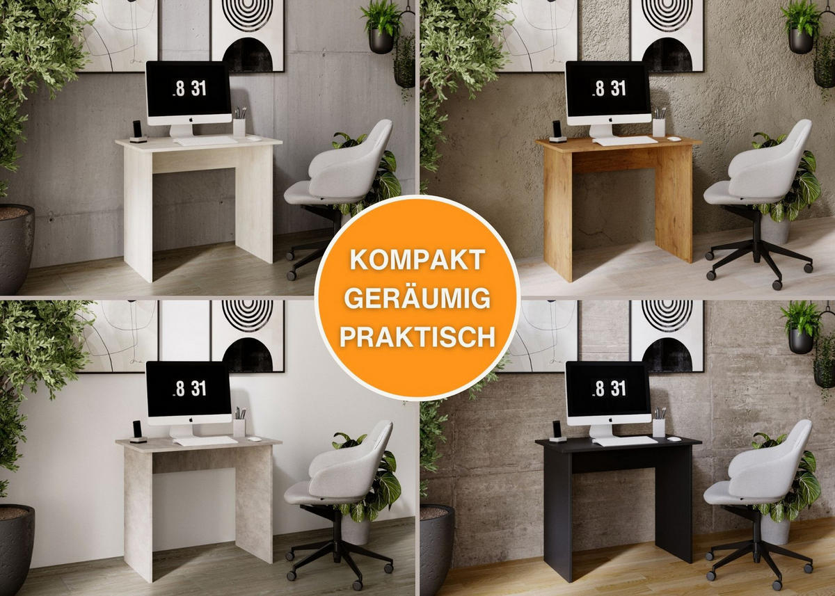 SCHREIBTISCH Weiß 90/50/73cm - Weiß, Holzwerkstoff (50/90/73cm) - CraftPAK