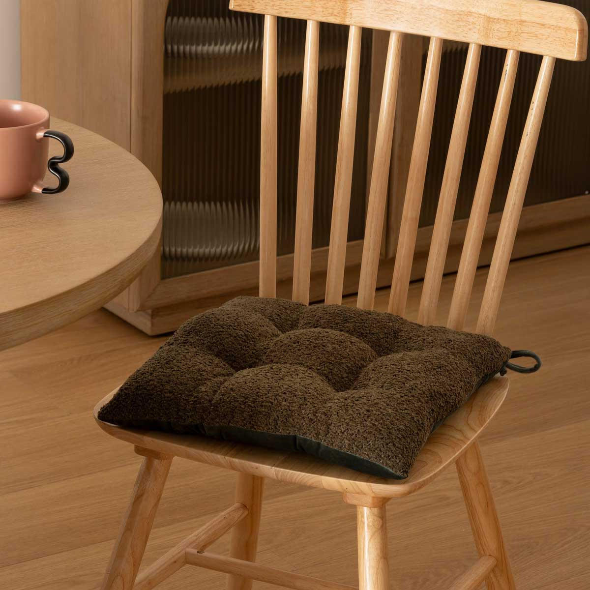 STUHLKISSEN Soana Khaki 38/38/5 cm - Grün, Textil (38/38/5cm) - Atmosphera Createur d´interieur