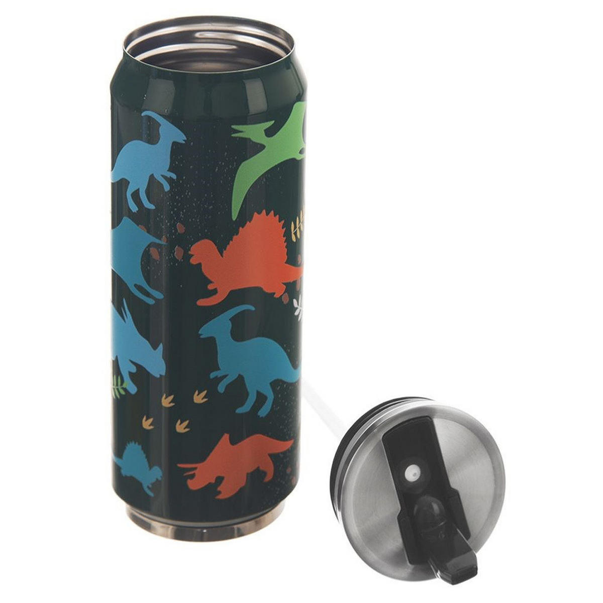 THERMOBECHER Dose Dinosaurier 500 ml Grün - Grün, Metall (0.5L) - Orion 