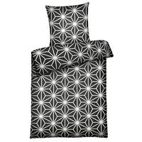 MIKROFASER-BETTWÄSCHE 155x220 Super softer Bettbezug aus 100% Polyester, Sterne Muster Schwarz - Schwarz, Textil (155/220cm) - Carpe Sonno