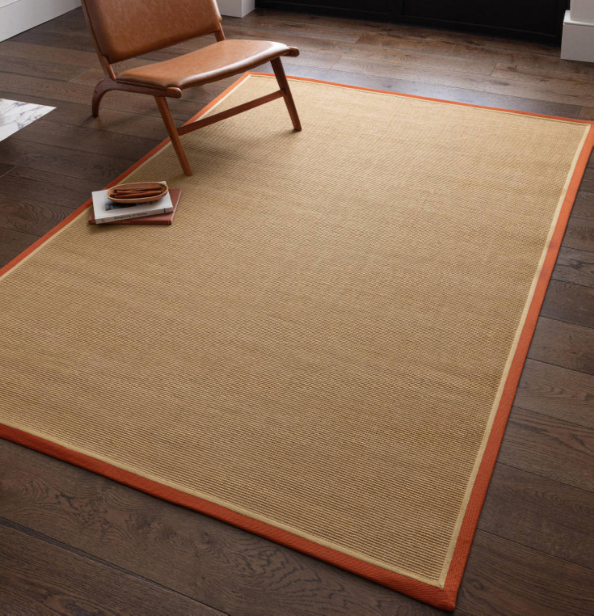 TEPPICH modern Wohn-/Schlafzimmer Naturfaser DORO Orange 40x120 cm - Orange, Naturmaterialien (40/120cm) - Novatrend