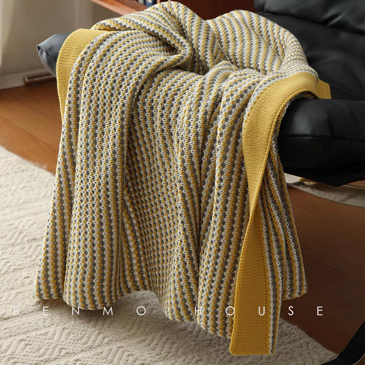 DECKE – 120 x 170 cm – Gelb - Gelb, Textil (120/170cm)