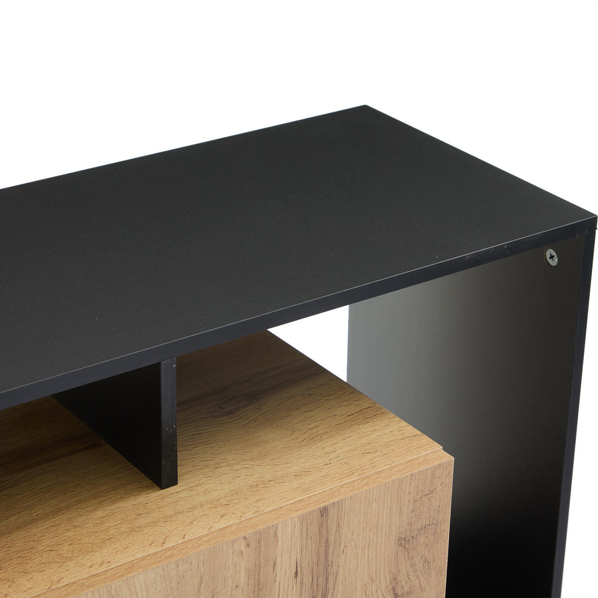 SIDEBOARD in Holzoptik 140/44/94 cm aus MDF mit LED-Beleuchtung, Bluetooth-Steuerung, und Stauraum - Naturfarben, Holzwerkstoff/Kunststoff (140/94/44cm) - CHICFURN
