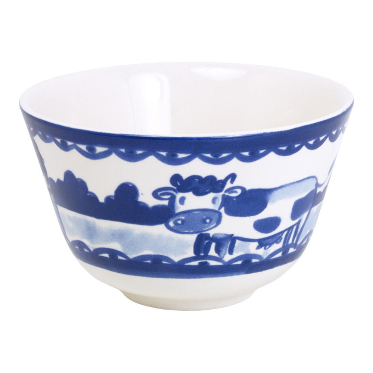 SCHALE Herz in Blau - 14cm - Blau, Keramik (14.3/9/14.3cm) - Blond Amsterdam