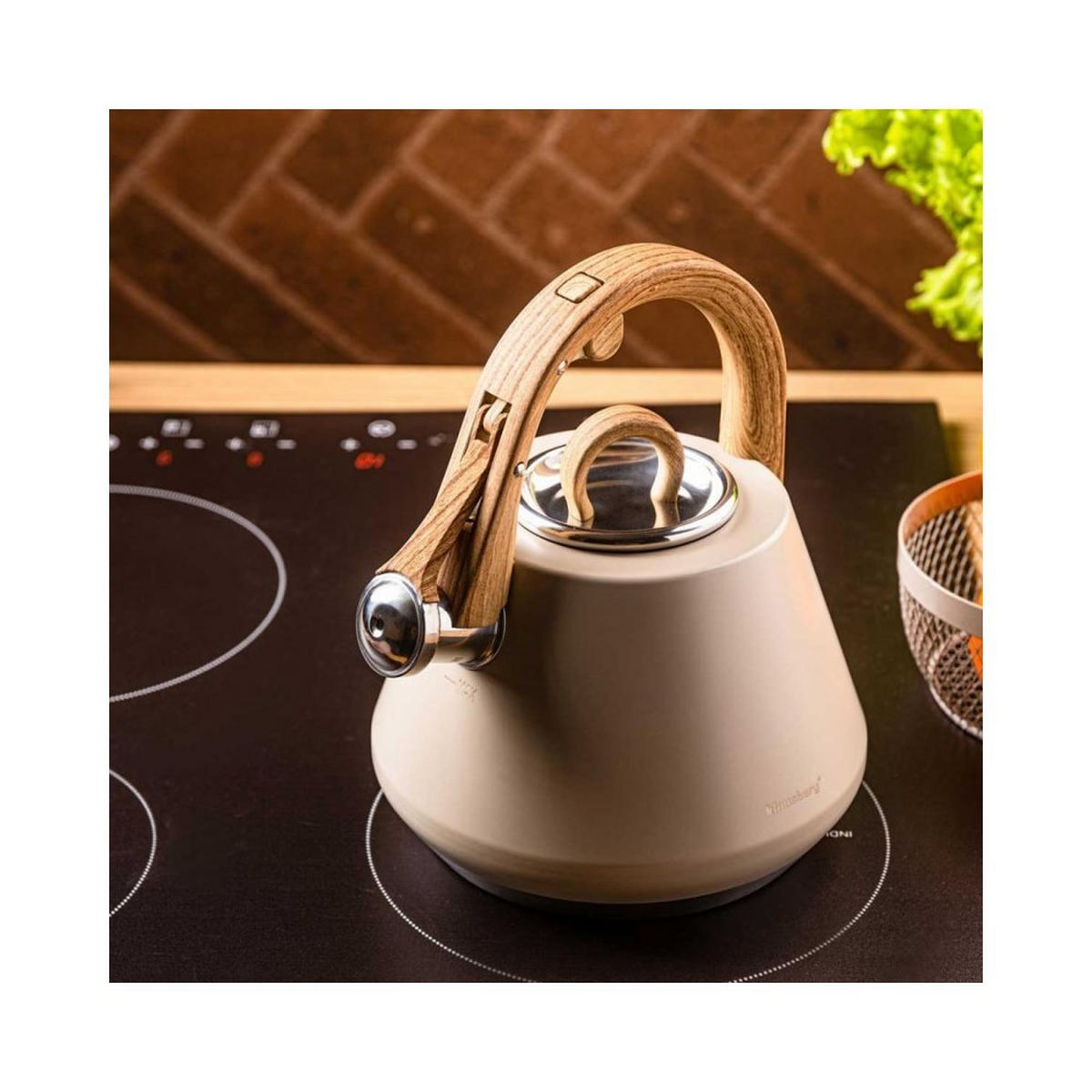 WASSERKESSEL Beige 21.5/20/24 cm KB7950 - Beige, Metall (21.5cm) - Klausberg 